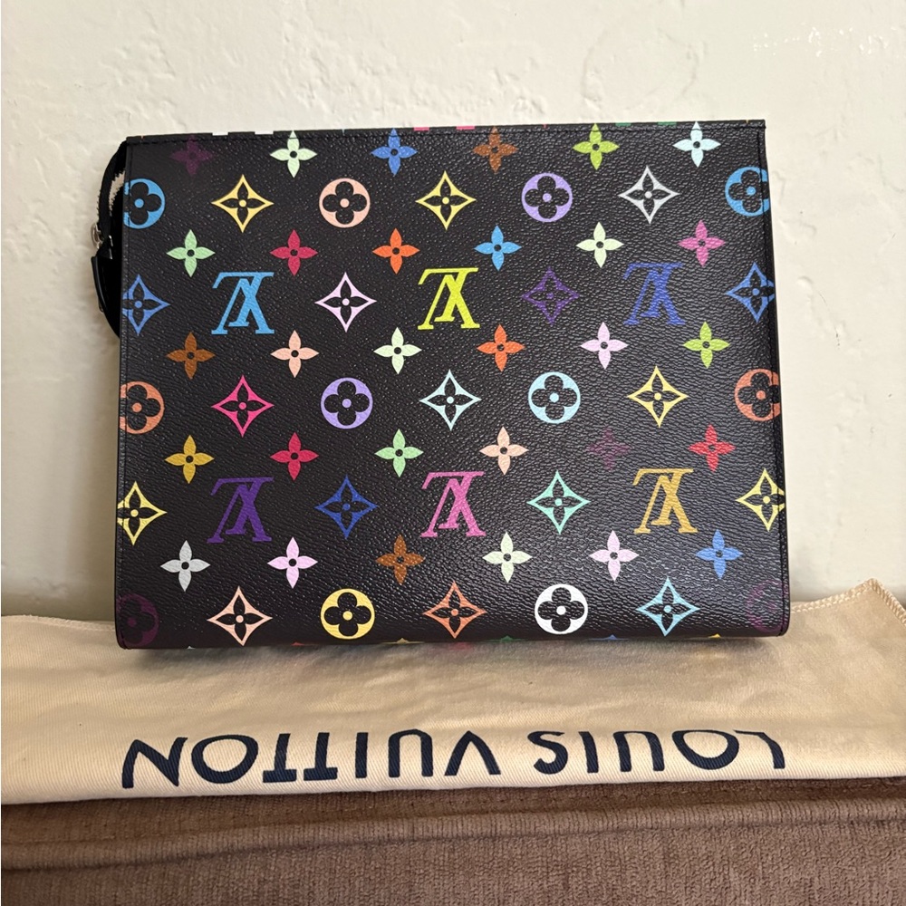 Authentic Louis Vuitton Takashi Murakami Black Multicolor Toiletry Pouch - Picture 2 of 10